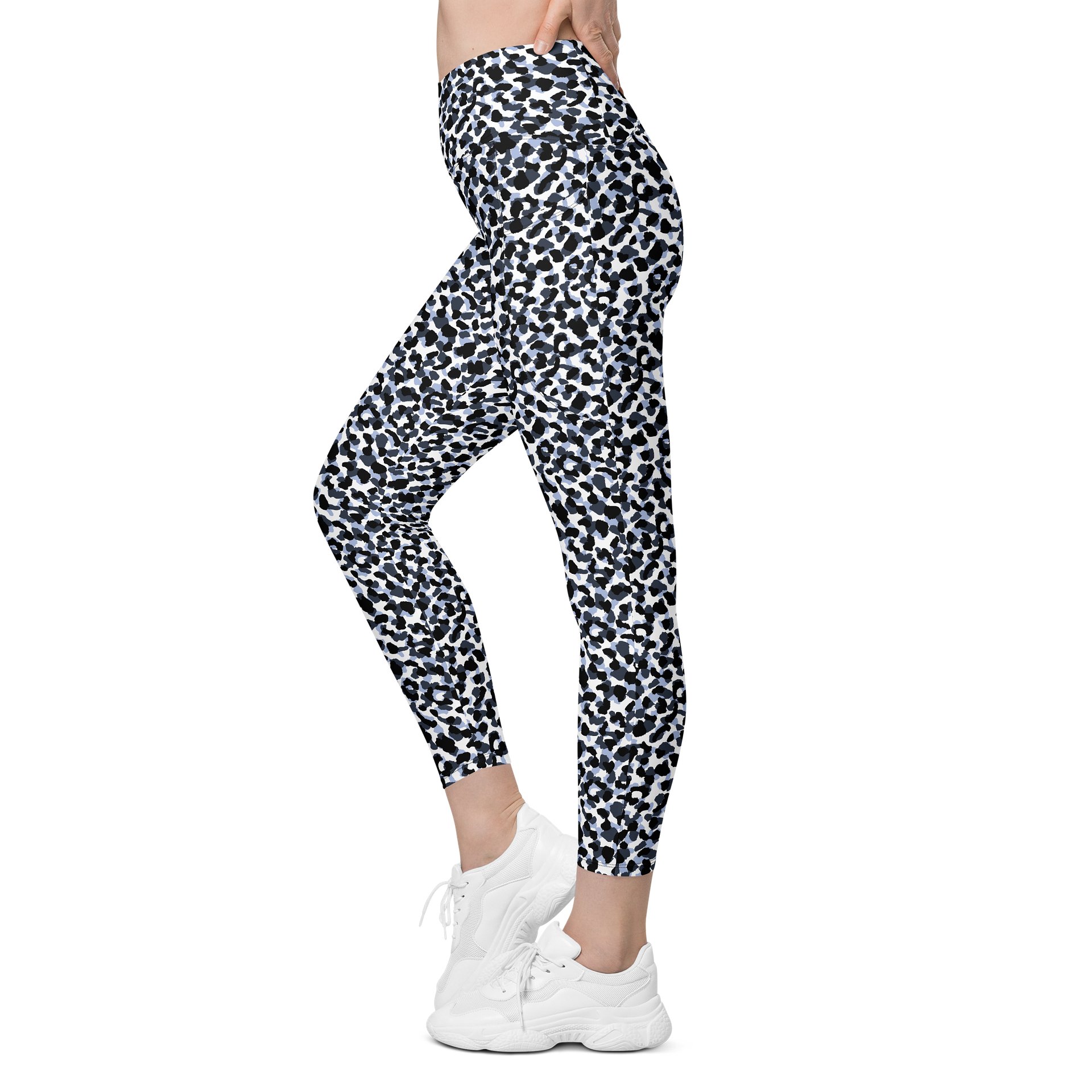 Comfortable Crossover Leggings with Bold Animal Print product image (3)