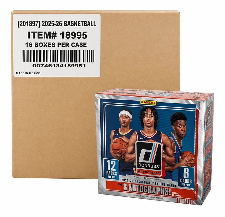 FULL CASE: 2025-26 Panini Donruss Basketball Hobby (16 Boxes) product image (1)