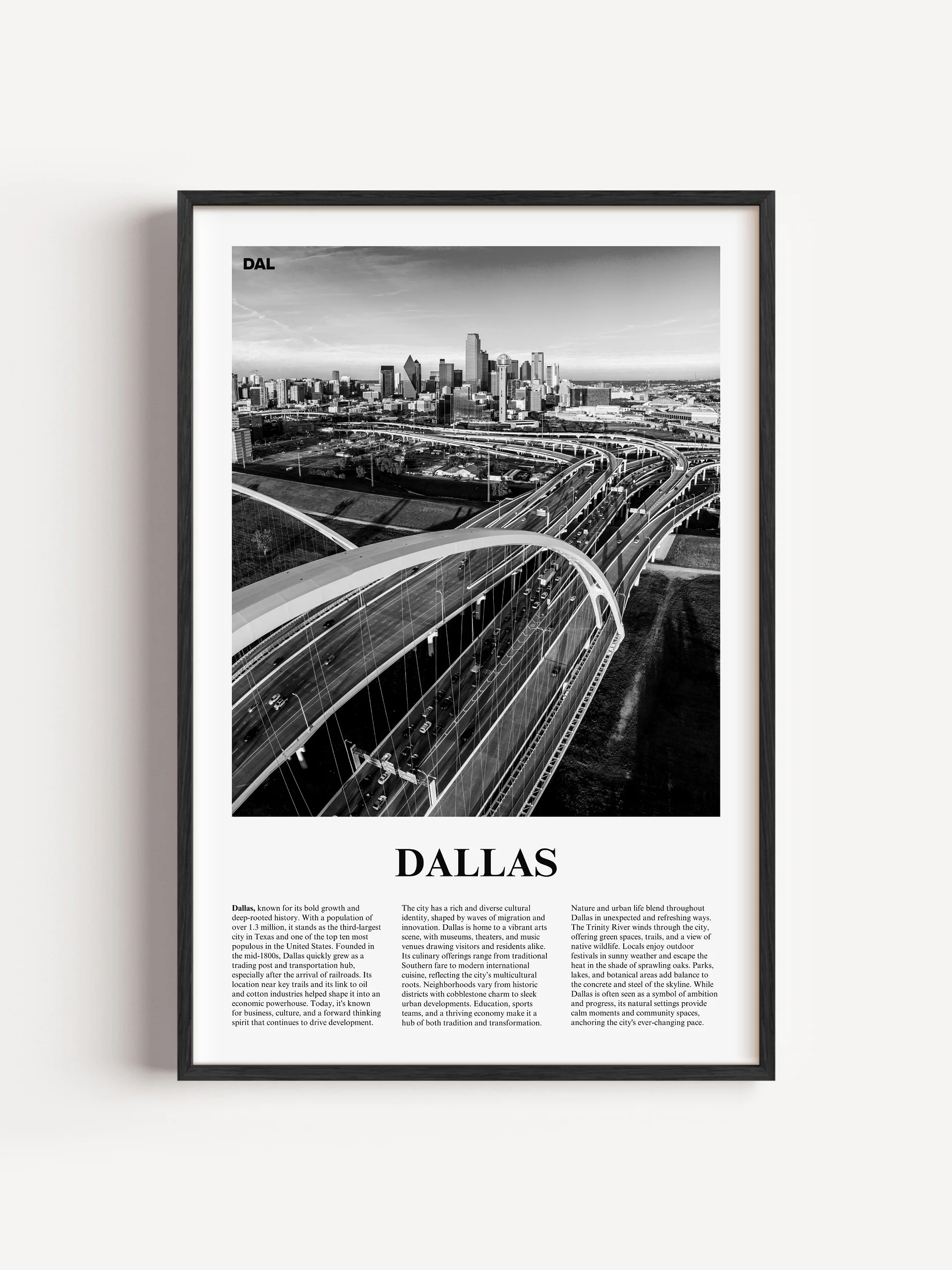 Dallas 03 Newspaper Poster | Framed product image (13)