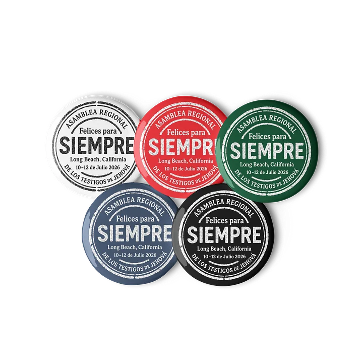 Siempre Felices Long Beach CA Pin Button Set product image (1)