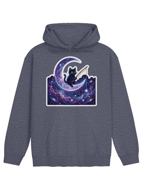Moon Fishing Cat Hoodie
