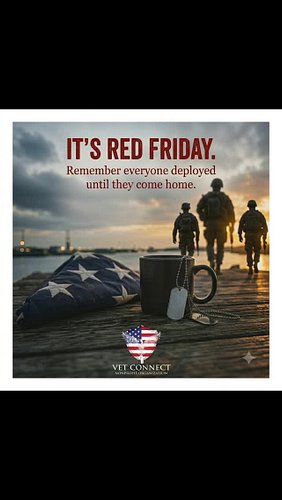 Wearing our red with pride today for everyone still overseas. 🇺🇸 R.E.D. Friday is more than a tradition; it’s a commitment. W...