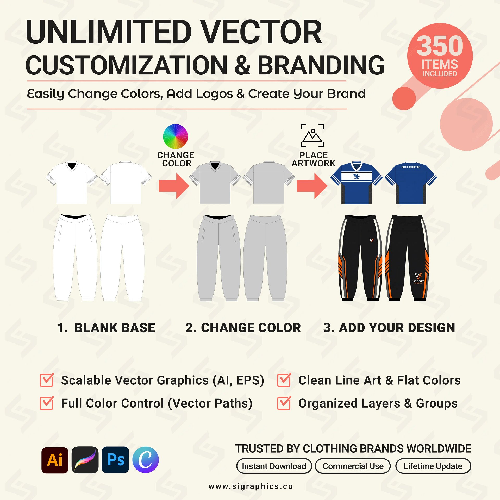 Clothing Mockups Mega Bundle – Vol. 2 (350+ Apparel Templates) product image (4)