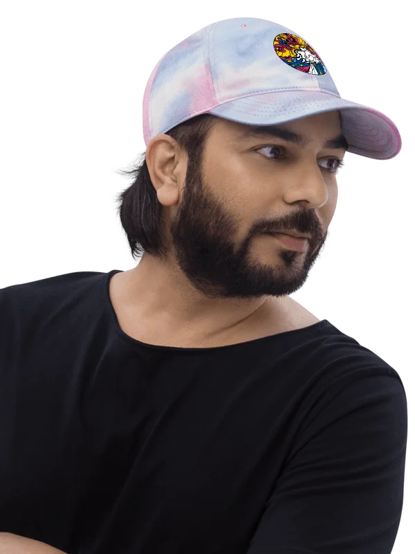 Swirling Spectrum Tie-Dye Dad Hat - Wave at Sunset product image (4)