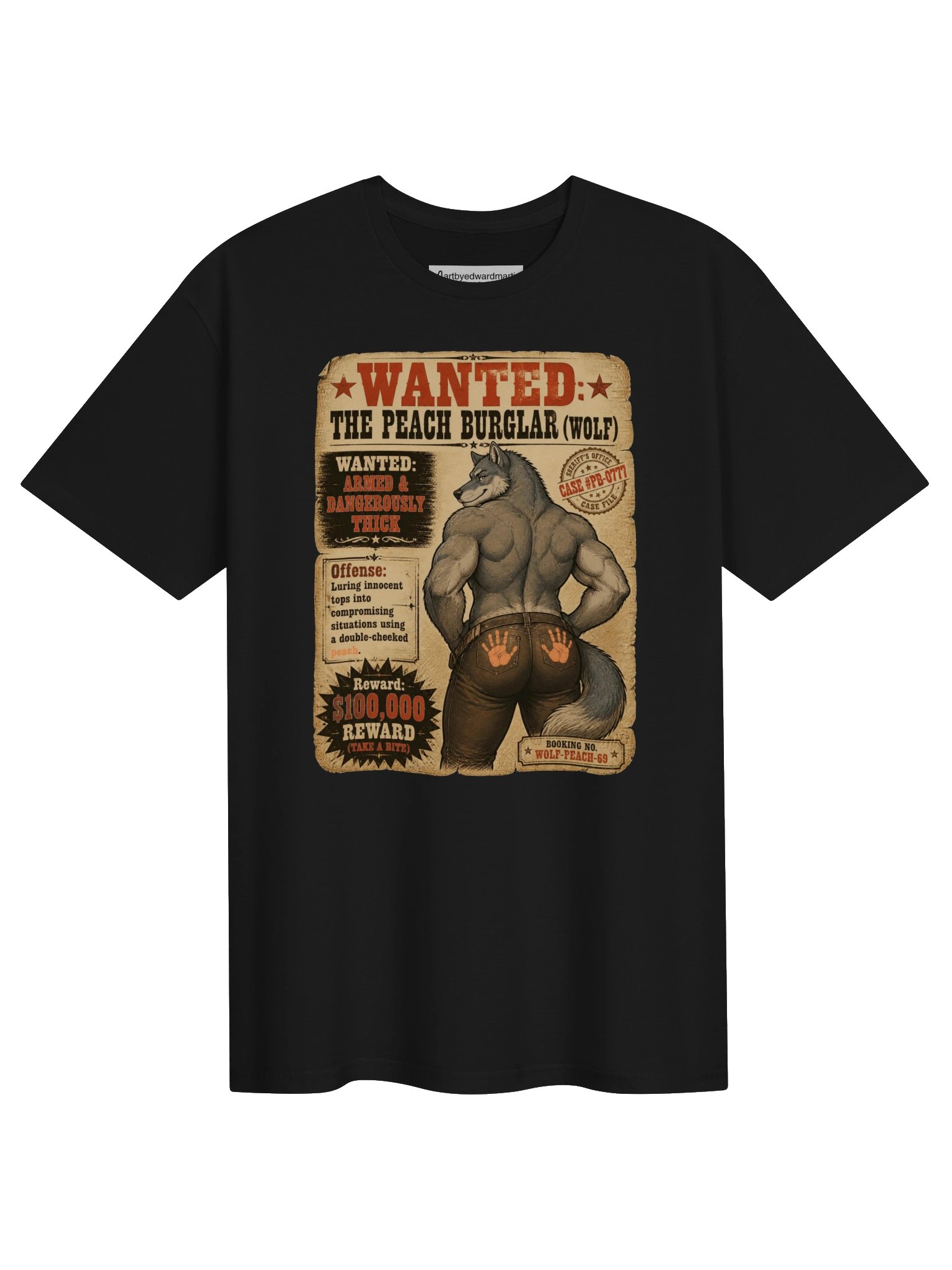 Wanted Peach Burglar Wolf Tee product image (7)