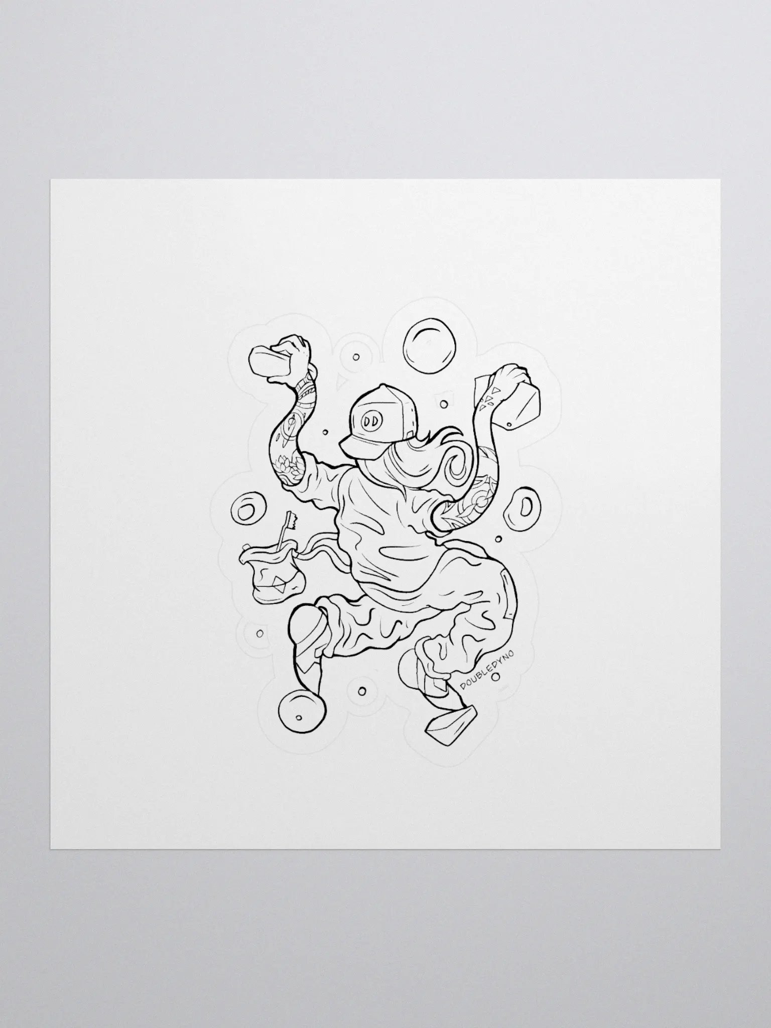 Flexible climber sticker product image (1)