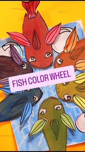 It's a 3rd grade fish color wheel using some recycled materials!!! How cute is this? Comment below and I will DM you the link...