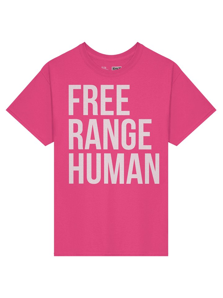 Free Range Human T-Shirt (White Print) product image (1)