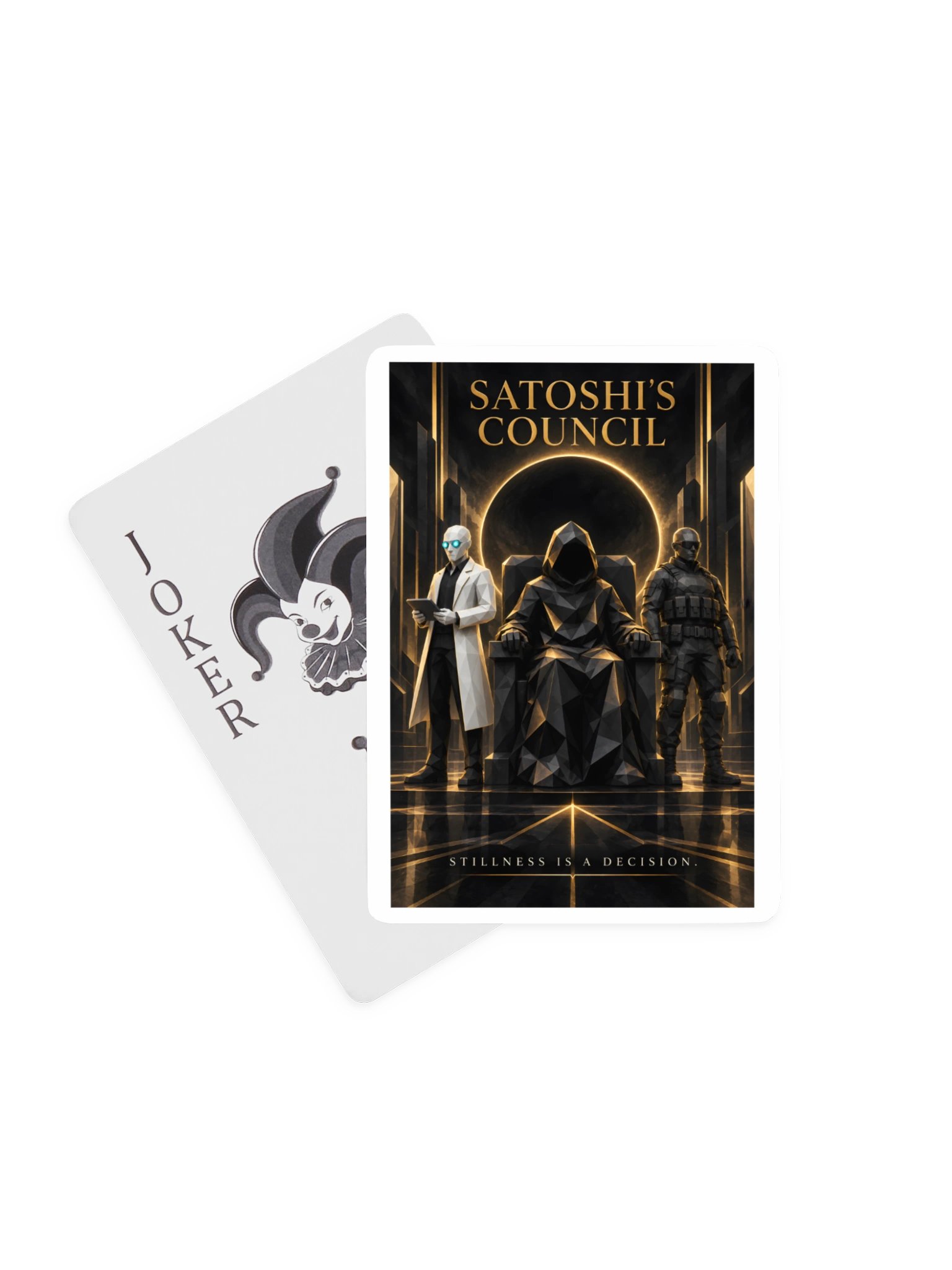 Satoshi’s Council — Stillness Is a Decision Playing Cards product image (1)
