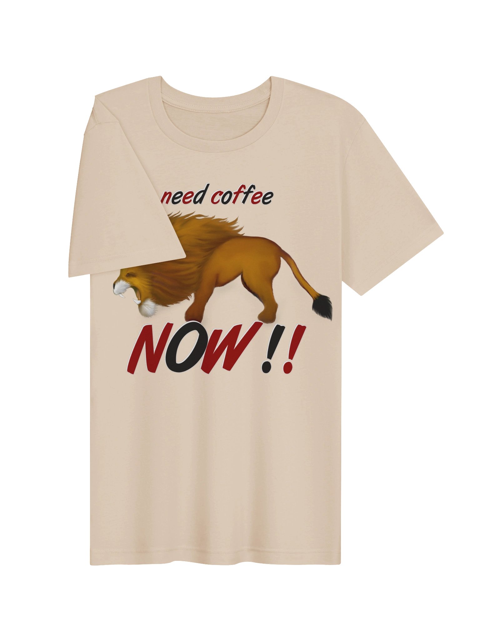 Lion "Need Coffee NOW" T-Shirt. Women's Bella+Canvas Supersoft T-Shirt product image (2)