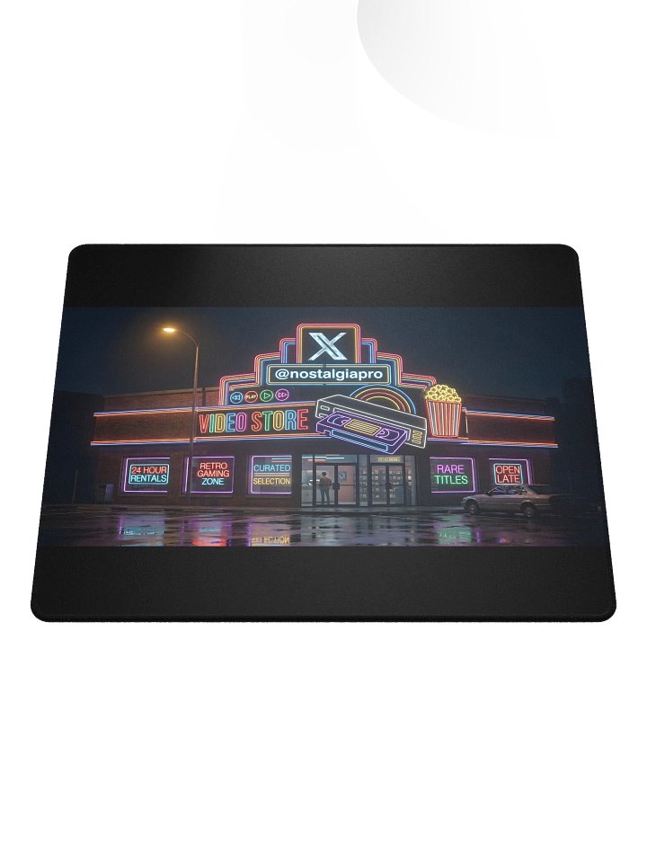 NostalgiaPro Neon Video Store Mouse Pad product image (2)