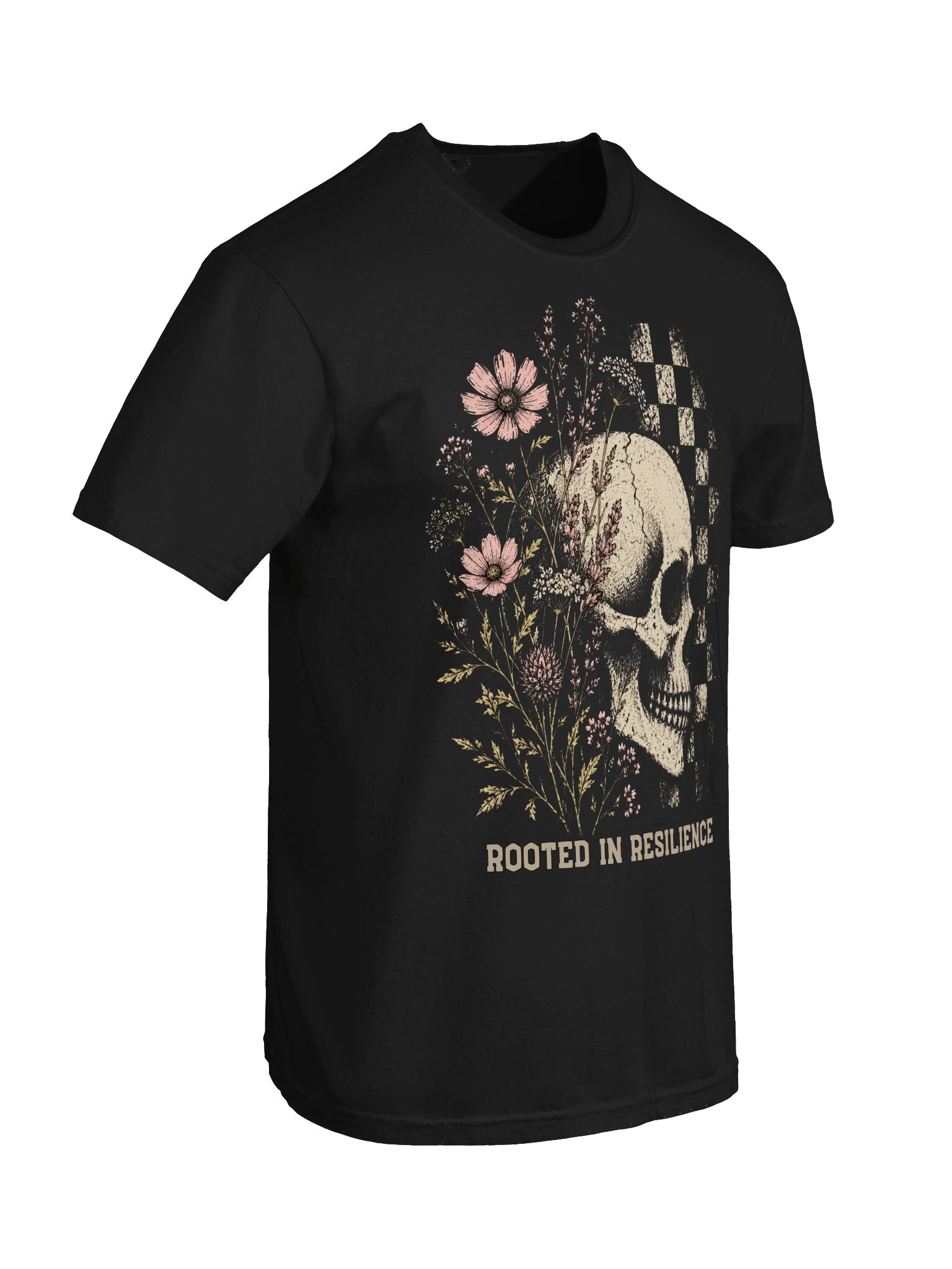 Rooted In Resilience | Floral Skull Comfort Colors T-Shirt product image (5)