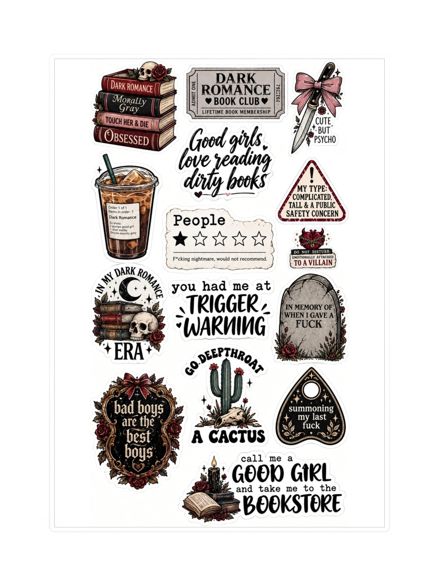 Trigger Warnings & Bad Decisions - Sticker Sheet product image (3)
