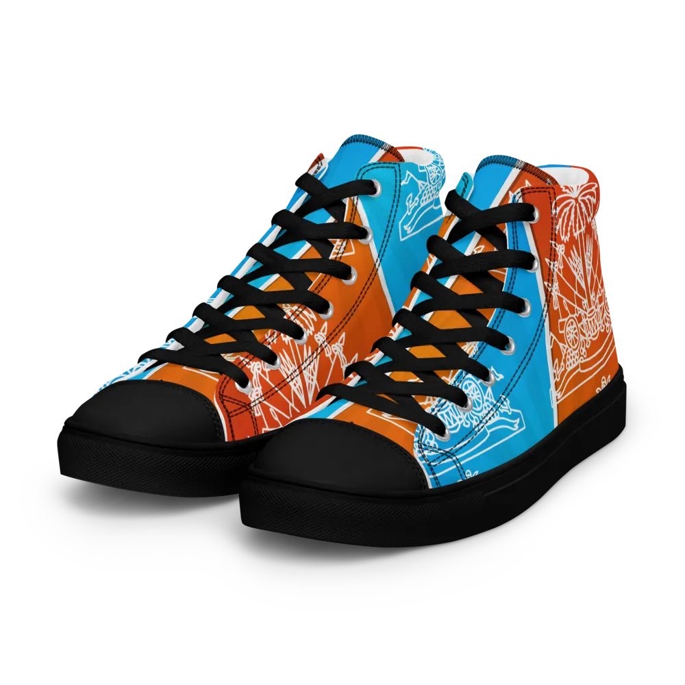 Haitian flag Men's High Tops product image (7)