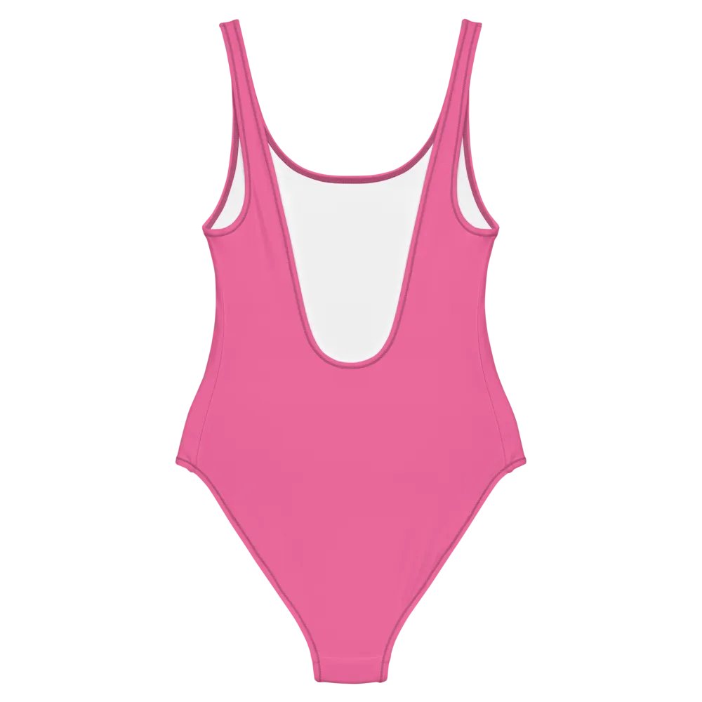 Furry Trash Swimsuit – Bubble Logo (White on Pink) product image (8)