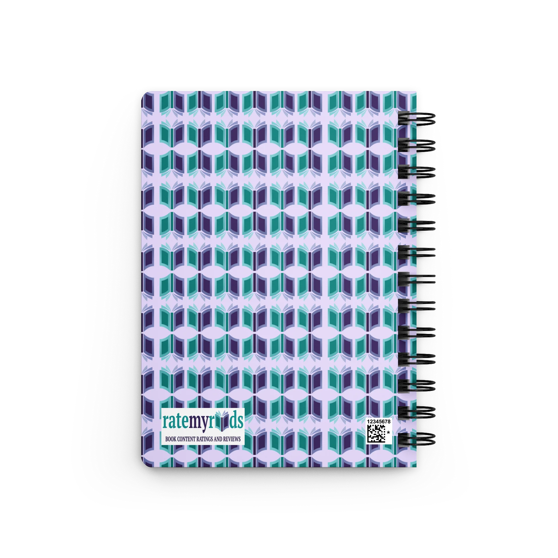 Bookish Spiral Notebook (Light Purple Background) product image (2)