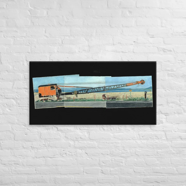 Dredge, Goose Lake 06.15.01 on Canvas with Black Fill (24" x 48") product image (2)