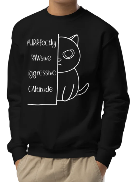Passive Aggressive Cattitude - Unisex Youth Sweatshirt product image (2)