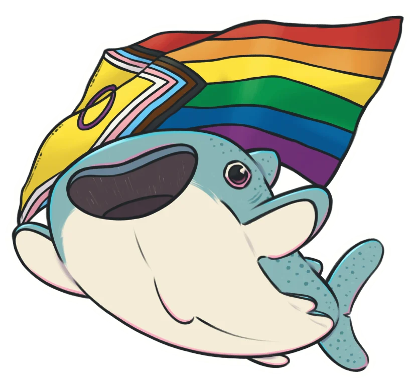 sticker : whaleshark pride product image (1)