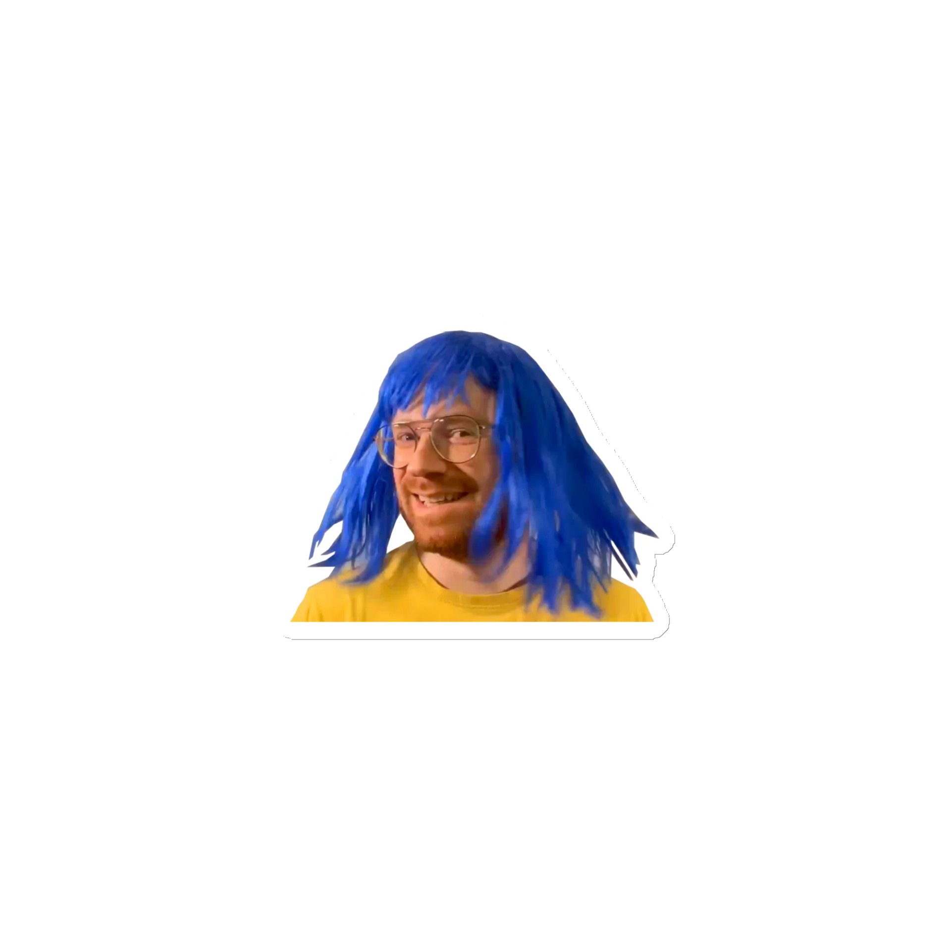 Blue Wig Magnet product image (1)