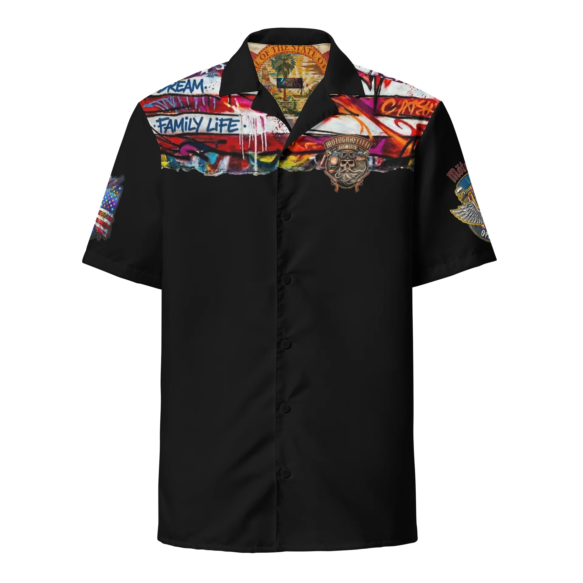 MötoGraffitti Ole Harley Iron Motorcycle Club Shirt product image (1)