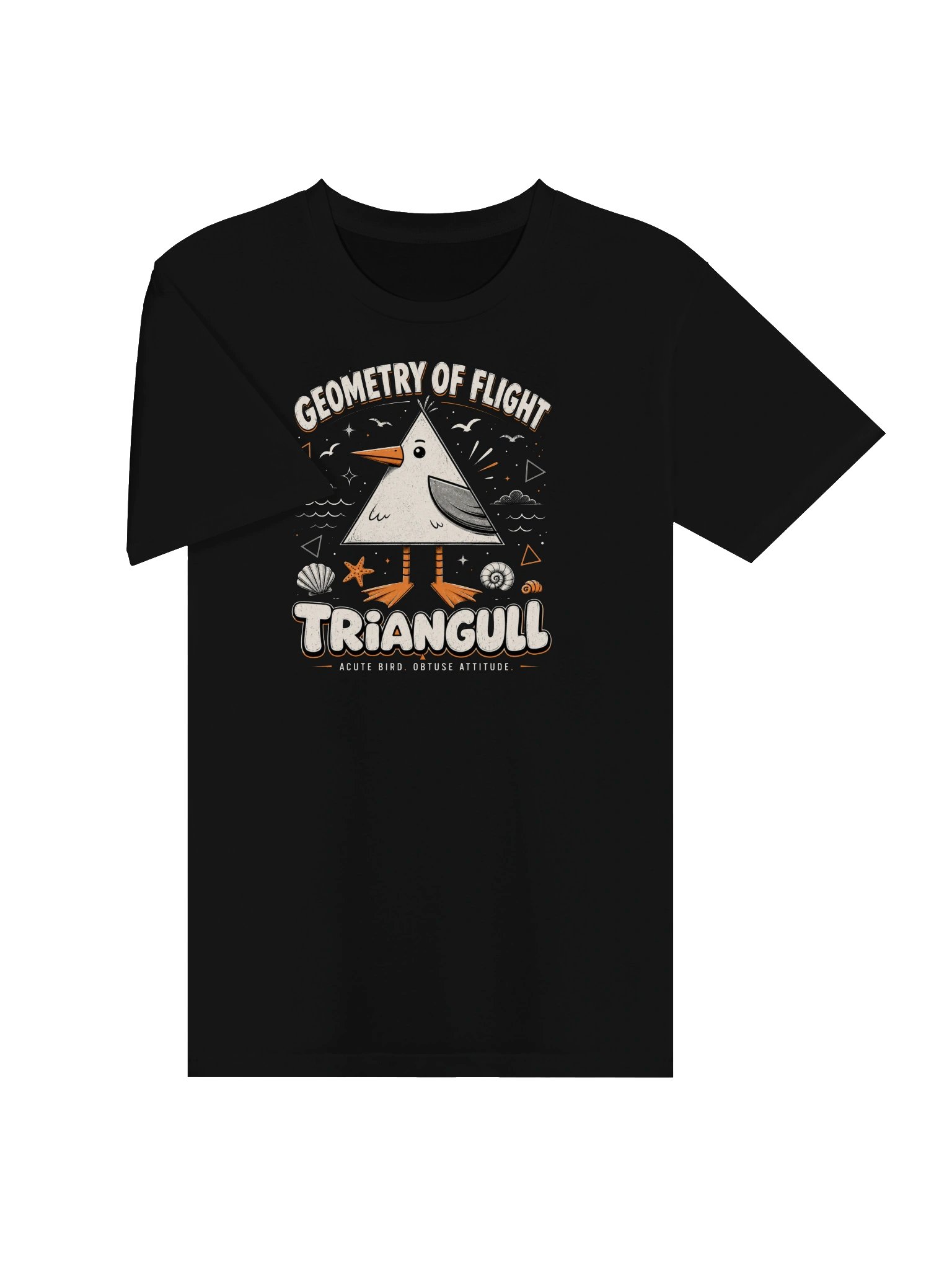 Triangull Triangle Seagull Bird Pun Funny T-Shirt, Geometry Bird Lover Gift, Math Teacher Graphic Tee product image (9)