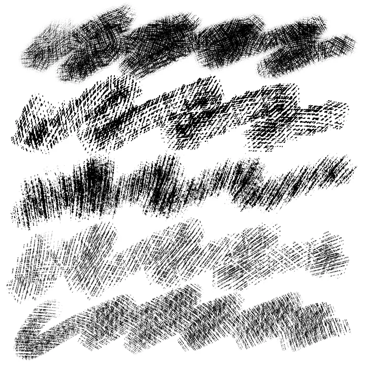 9 Cross Hatching Brushes for Procreate product image (1)