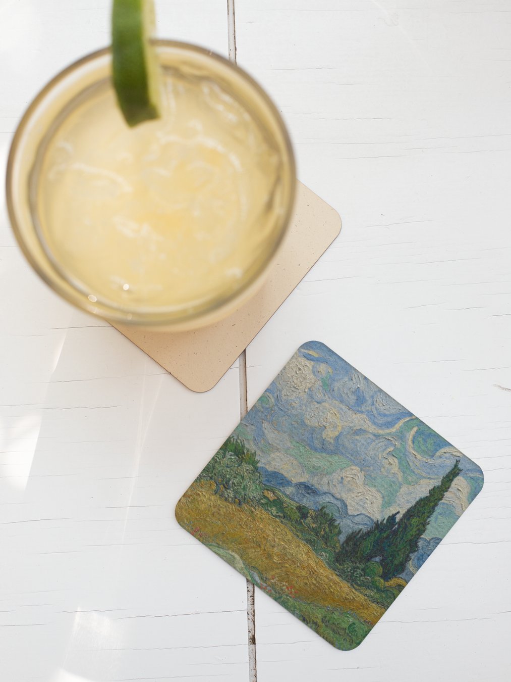 Wheat Field with Cypresses (Vincent van Gogh) Coaster product image (1)