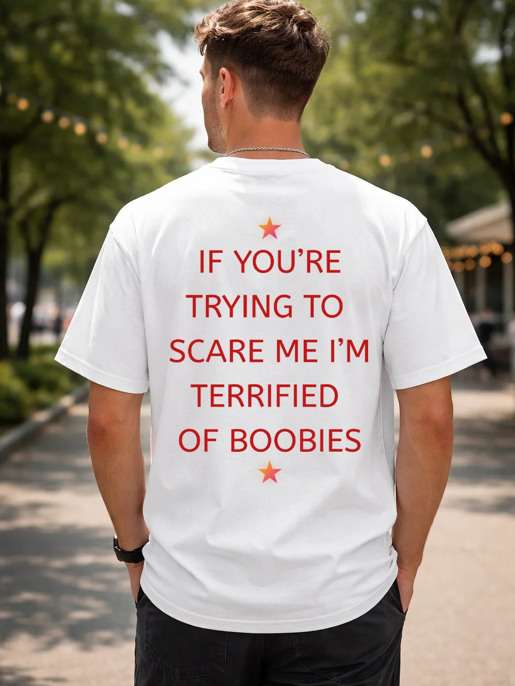 If You're Trying To Scare Me I'm Terrified Of Boobies Shirt product image (2)