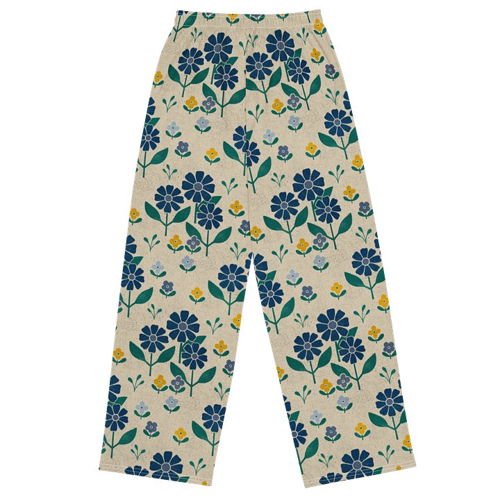 Country Retro Flour Sack Flowers Unisex Wide Leg Pant product image (2)
