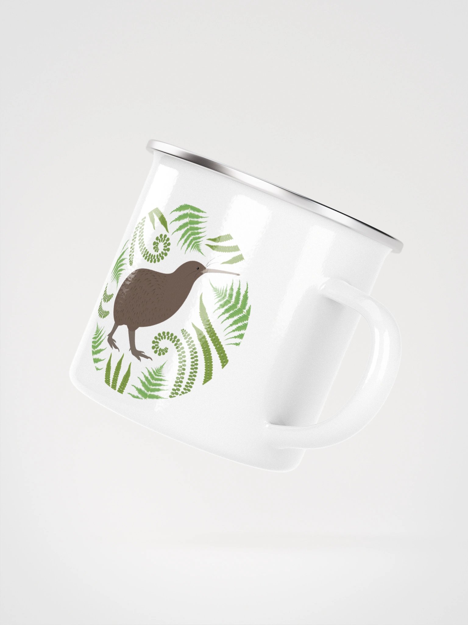 Kiwi and Fern Enamel Mug product image (3)