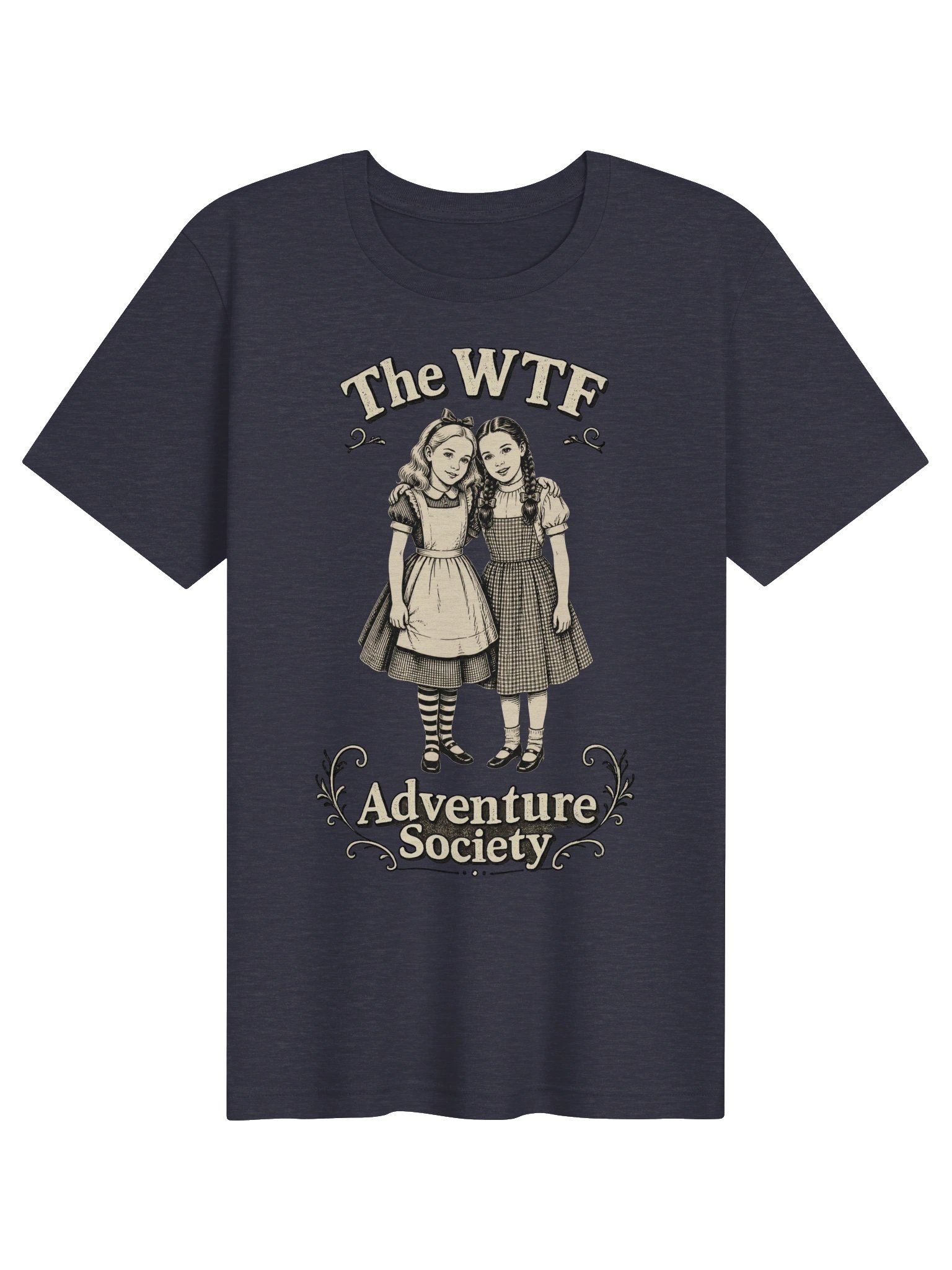 Alice & Dorothy WTF Adventure Society Shirt, Funny Retro Bookish Tee product image (2)