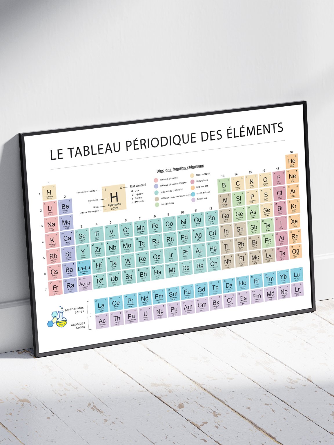 Tableau périodique moderne – Poster éducatif (Chimie | Salle de classe | Décoration STEM) product image (2)