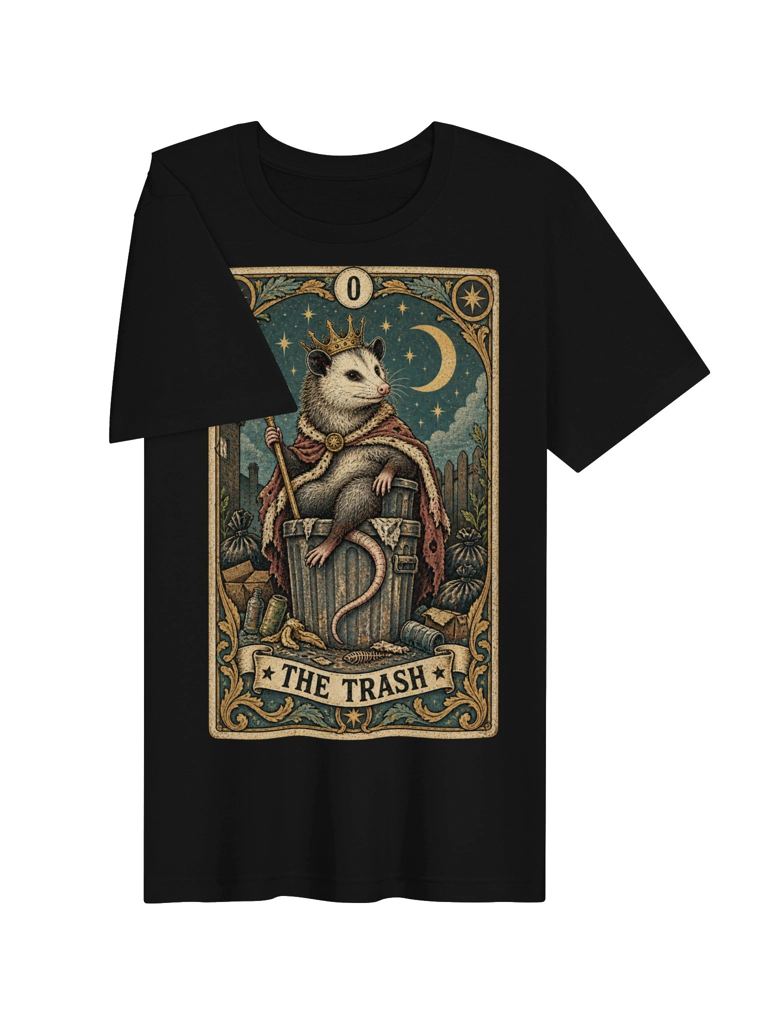 The Trash — Possum King Tarot Card Graphic Tee product image (18)
