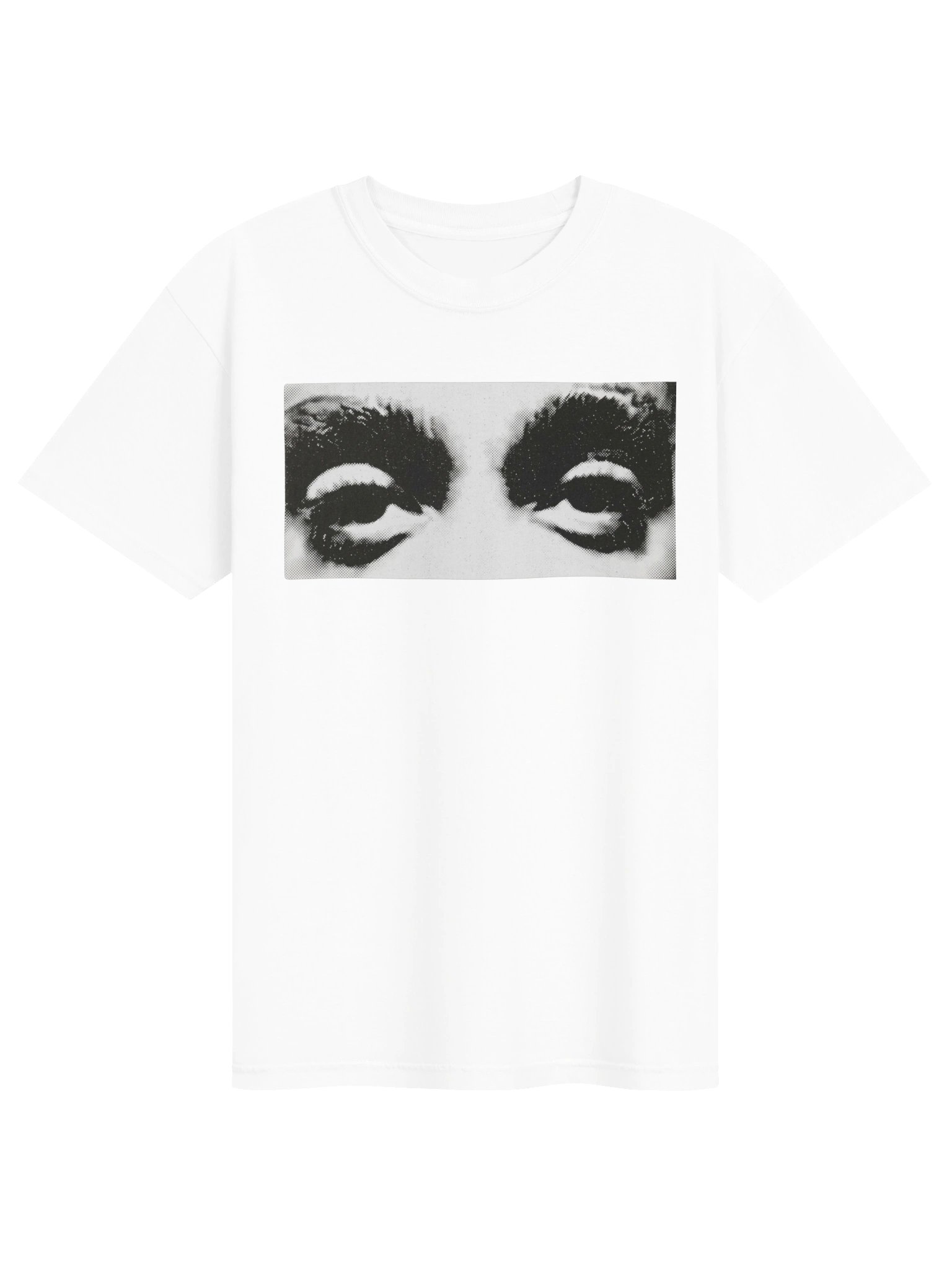 Mysterious Eyes Graphic Tee, Vintage Halftone Print Shirt, Aesthetic Streetwear, Bold Eye Art T-Shirt product image (1)