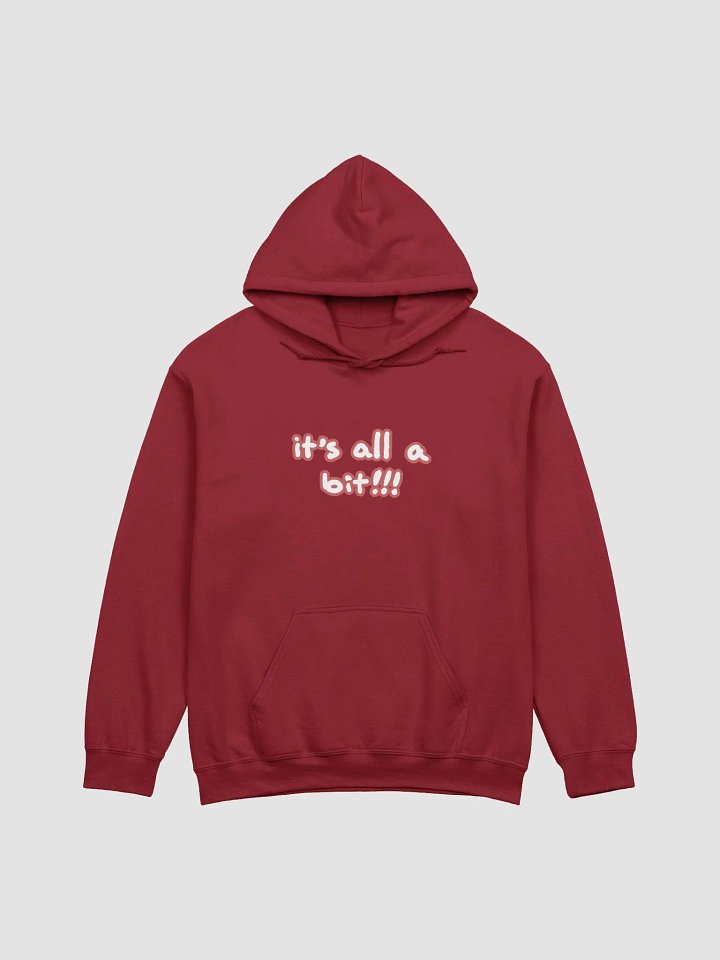 “It’s all a bit!!!” (lined design, #CB5F5F) classic hoodie product image (14)