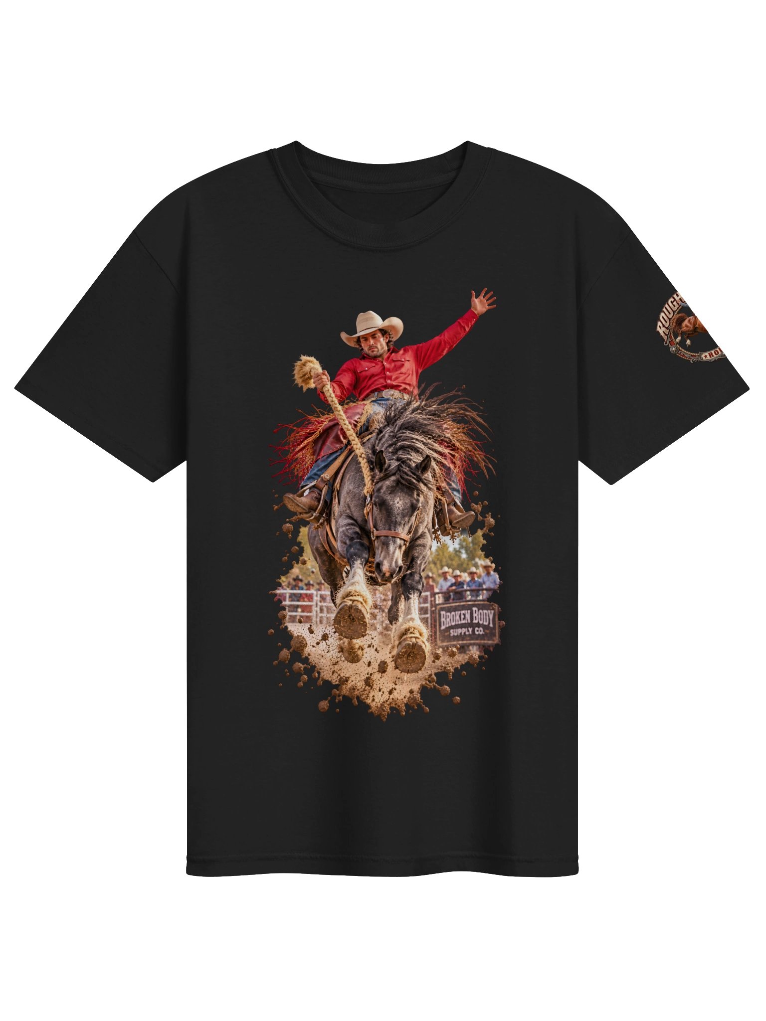 Saddle Bronc Dirtstorm T-Shirt | ROUGHSTOCK RODEO™ product image (3)