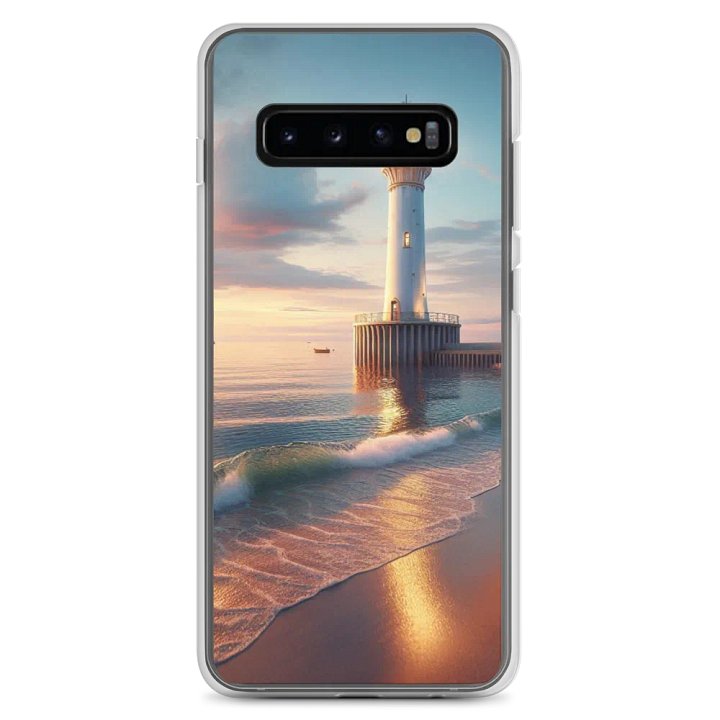Sunset Lighthouse Clear Samsung® Case | AI Design product image (2)