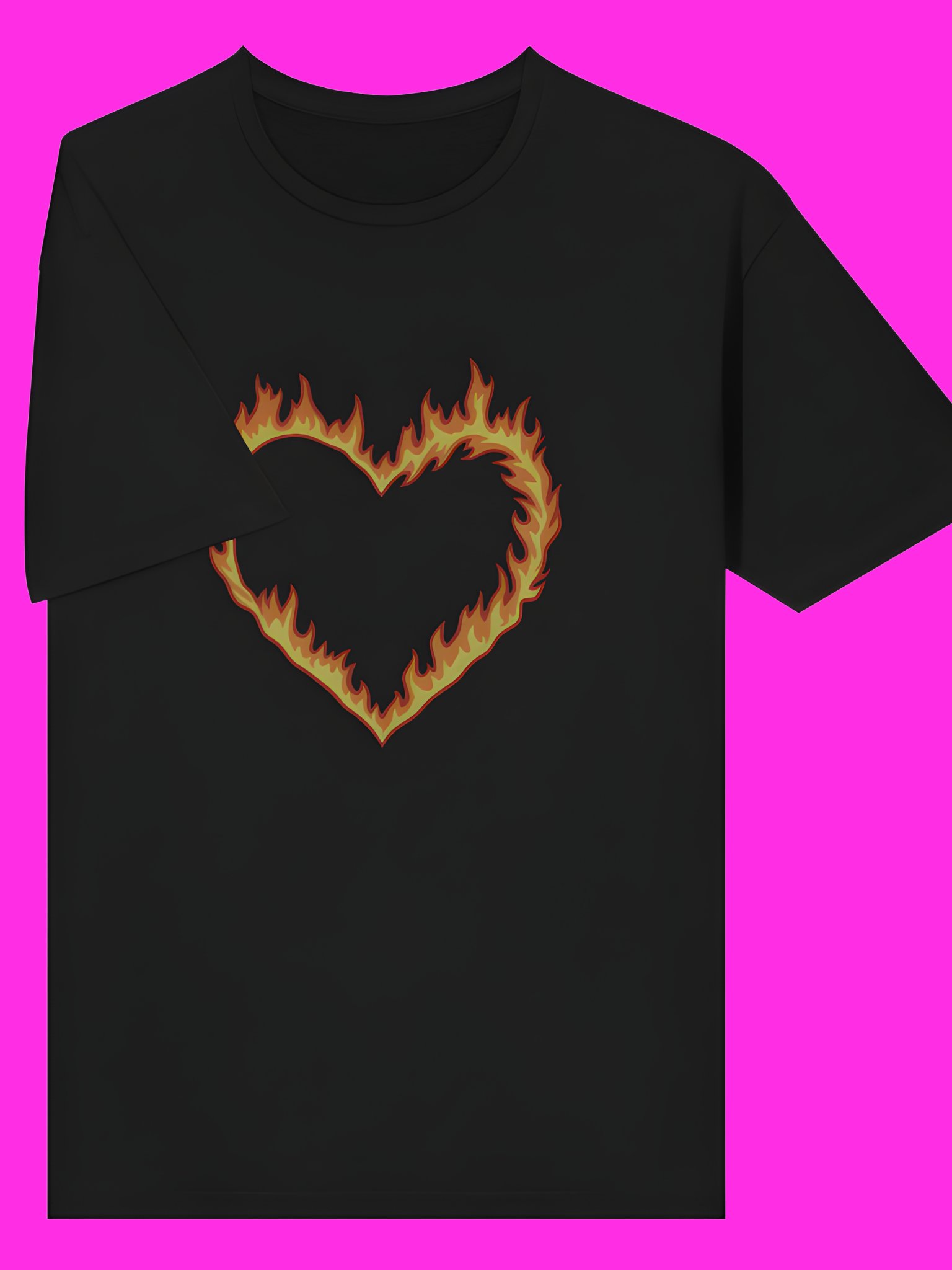 High Potential Morgan Croft Fire Heart T-Shirt product image (114)