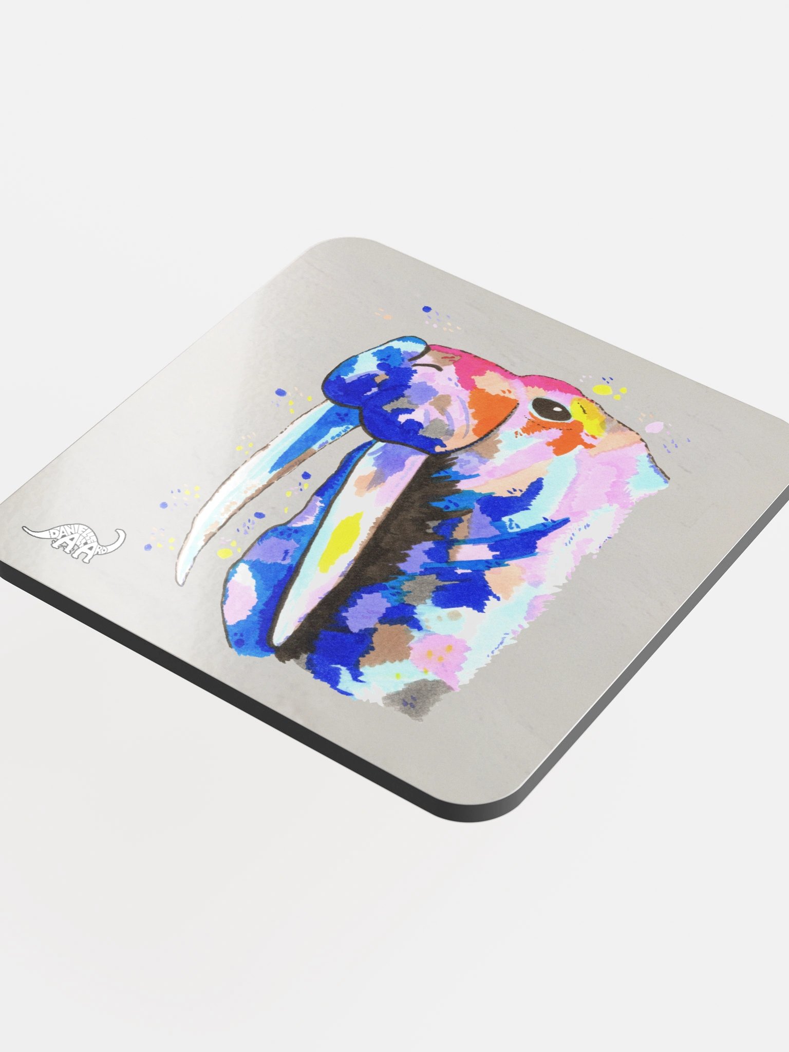 Walrus Watercolour Glossed Cork Coaster product image (4)