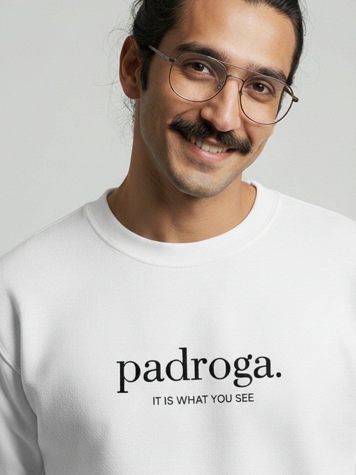padroga. essentials white embroidered logo product image (1)