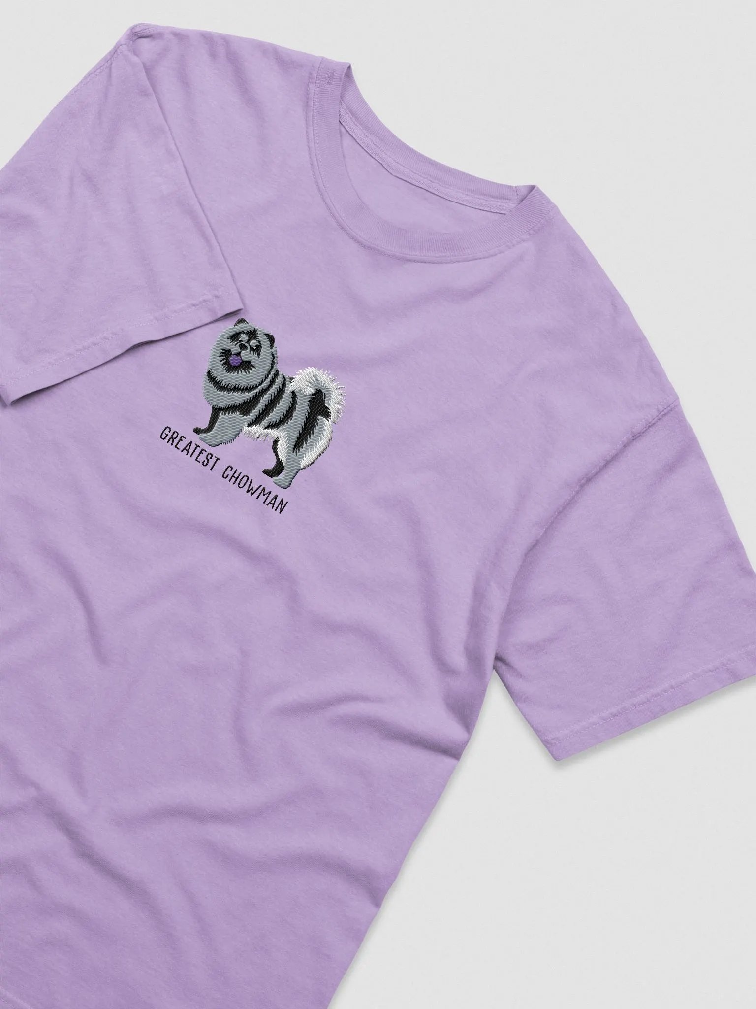 Greatest Chowman T-Shirt(Embroidered) of a Chow Chow(Blue) product image (6)