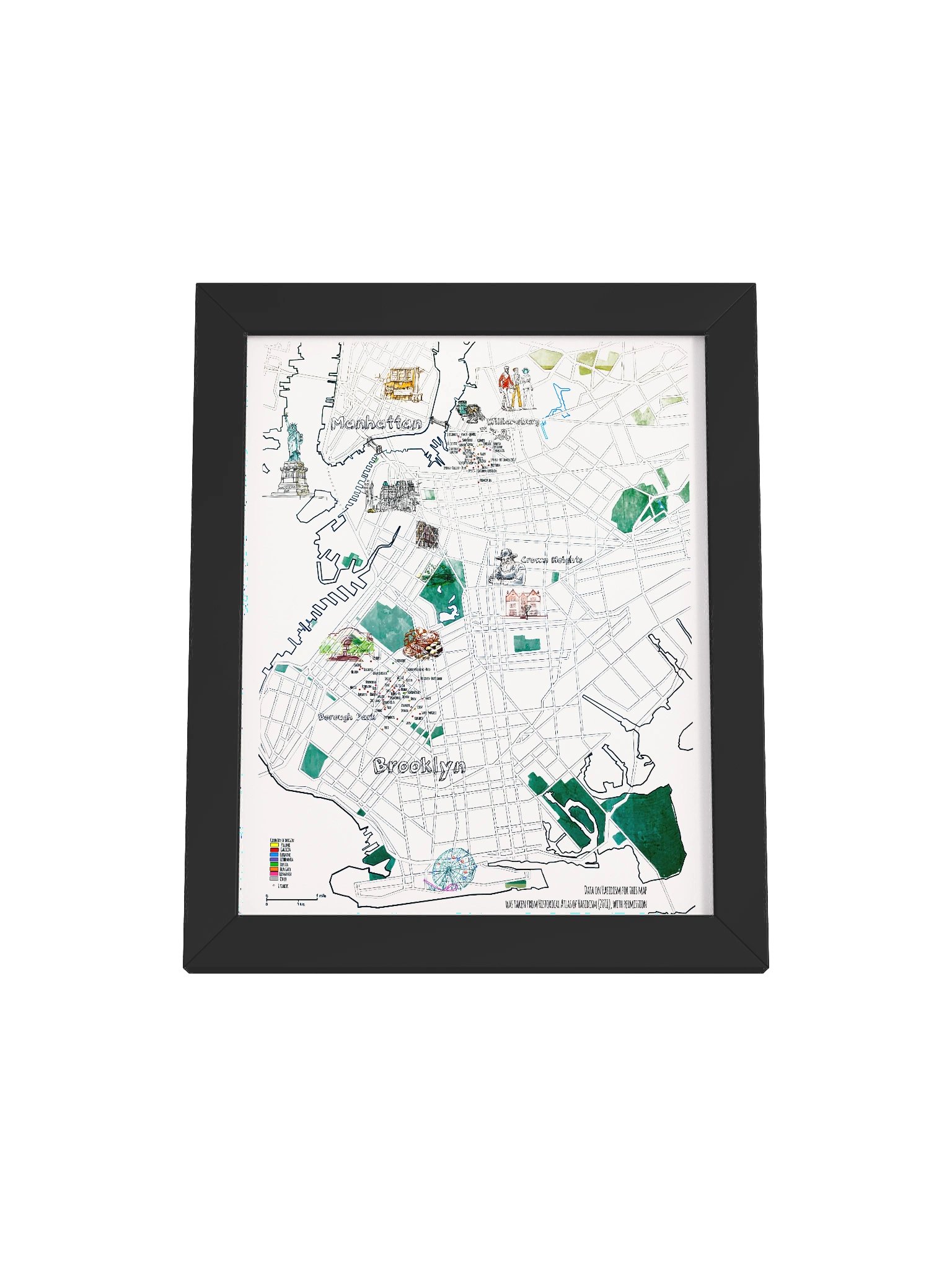 Hasidic NY Map Poster product image (1)