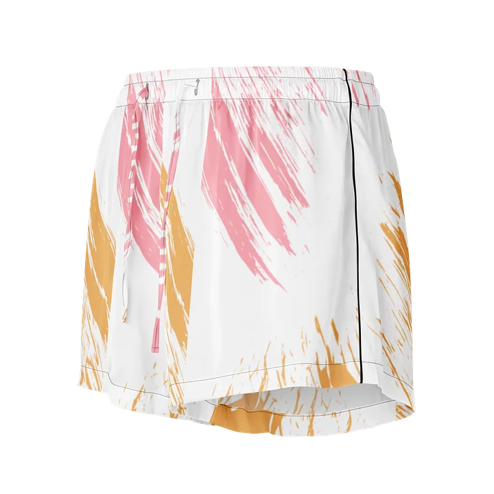 Pink Orange Brushstroke Pajama Shorts product image (1)