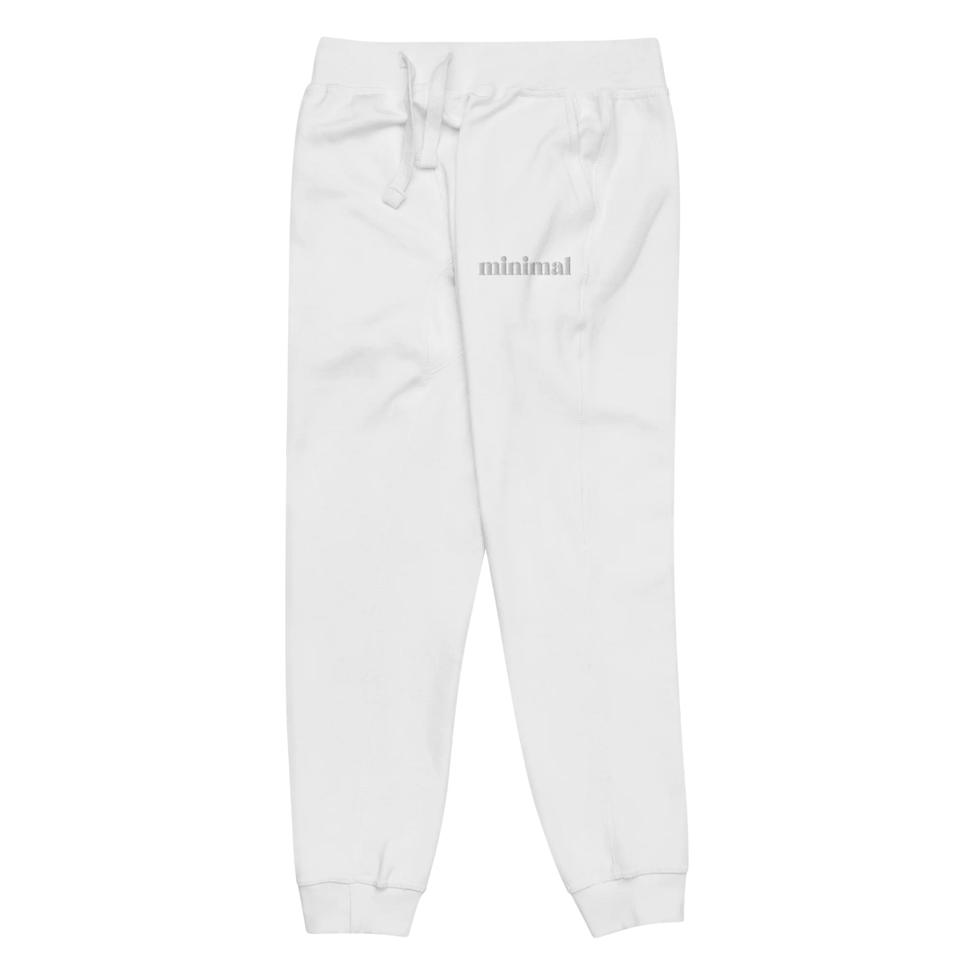 001: white stitched joggers product image (4)