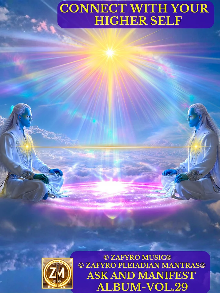 ÁLBUM - VOL. 29 (MUSIC) - CONNECT WITH YOUR HIGHER SELF - ASK AND MANIFEST (© ZAFYRO PLEIADIAN MANTRAS®) - BINAURAL FREQUENCIES product image (1)