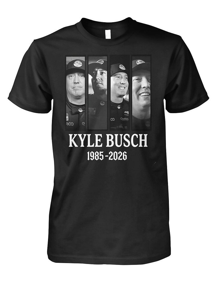Rip Kyle Busch 1985-2026 Shirt- Kyle Busch Tribute Tee BLACK product image (1)
