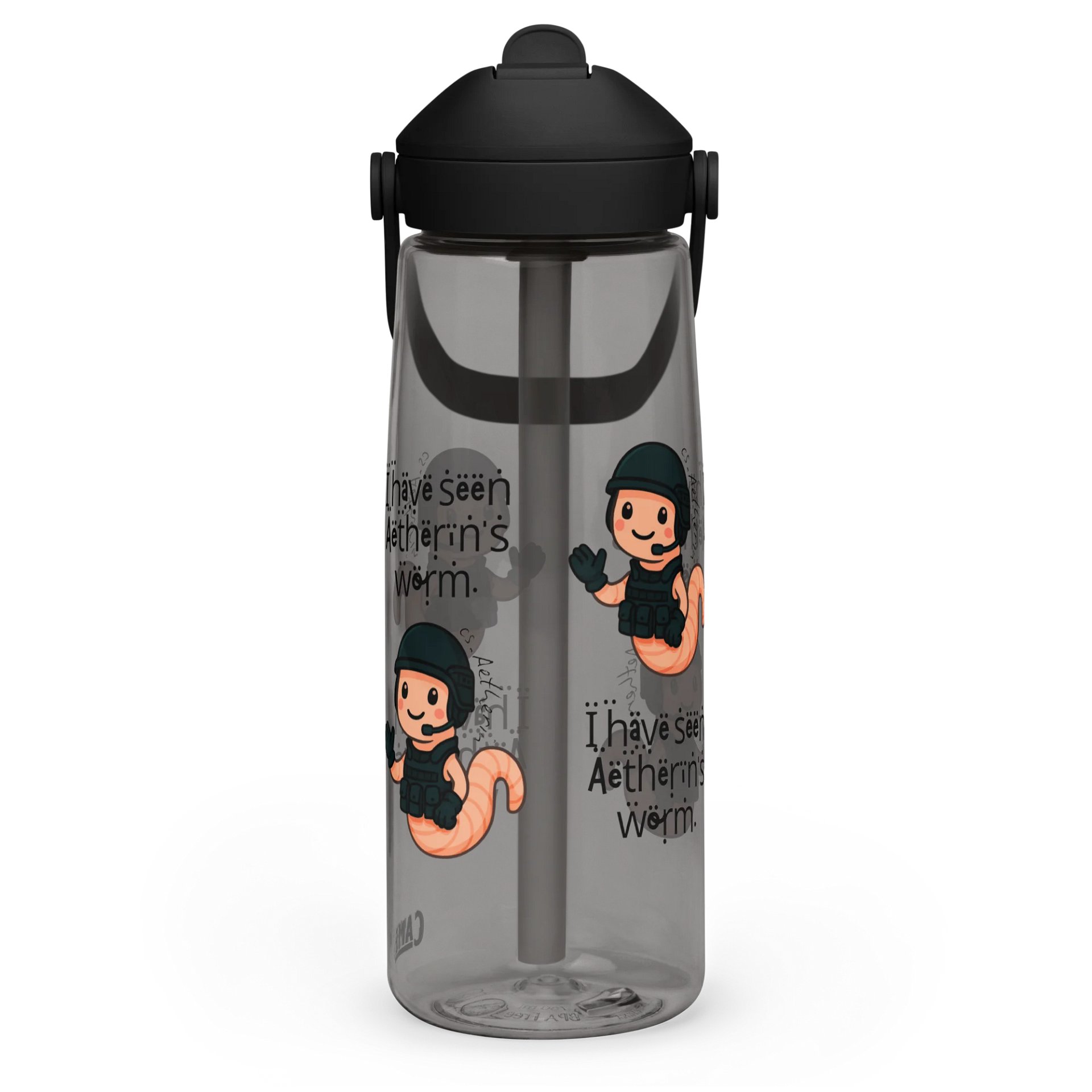 Tactical Worm Flip Straw Water Bottle product image (14)