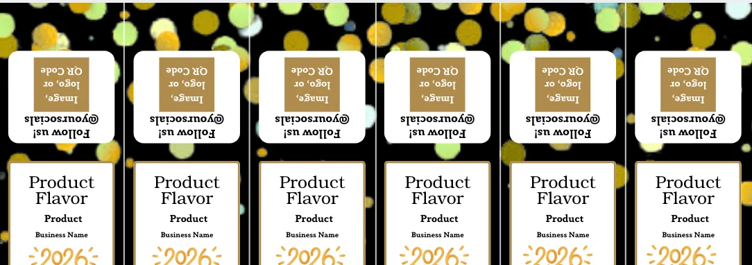 Midnight Sparkle Label Template product image (2)