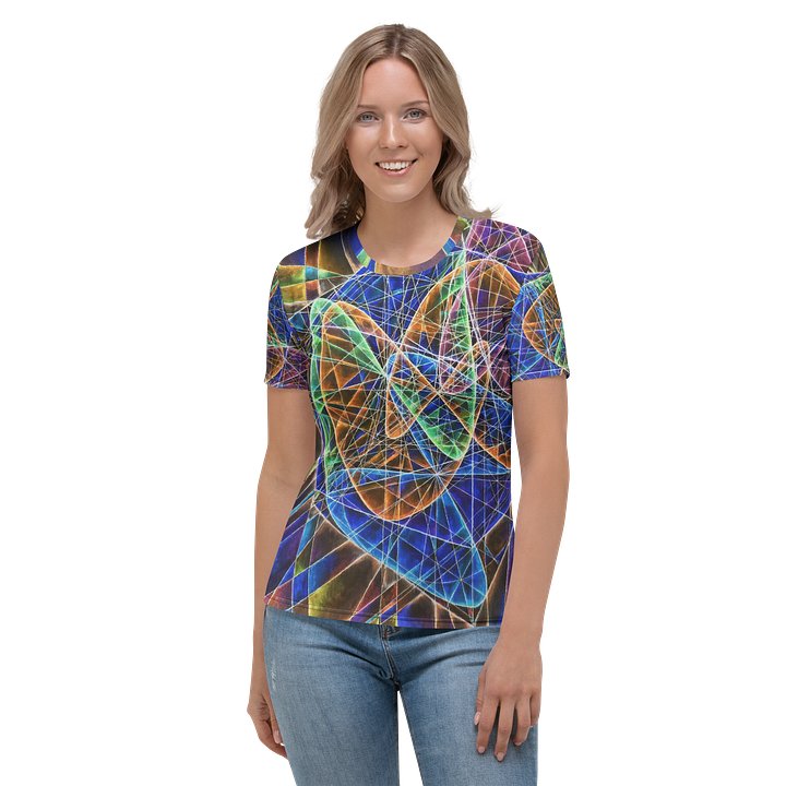 Lissajous Trilogy - Geometric Negative Art Women's Crew Neck T-Shirt product image (1)